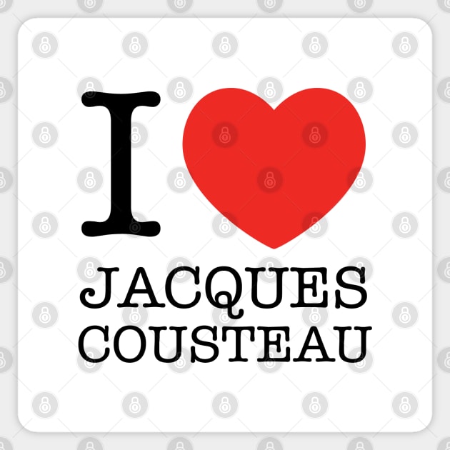 I Love Jacques Cousteau Sticker by Expandable Studios